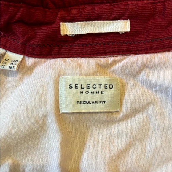 Selected Homme corduroy button down shirt 16.5 - Picture 3 of 5